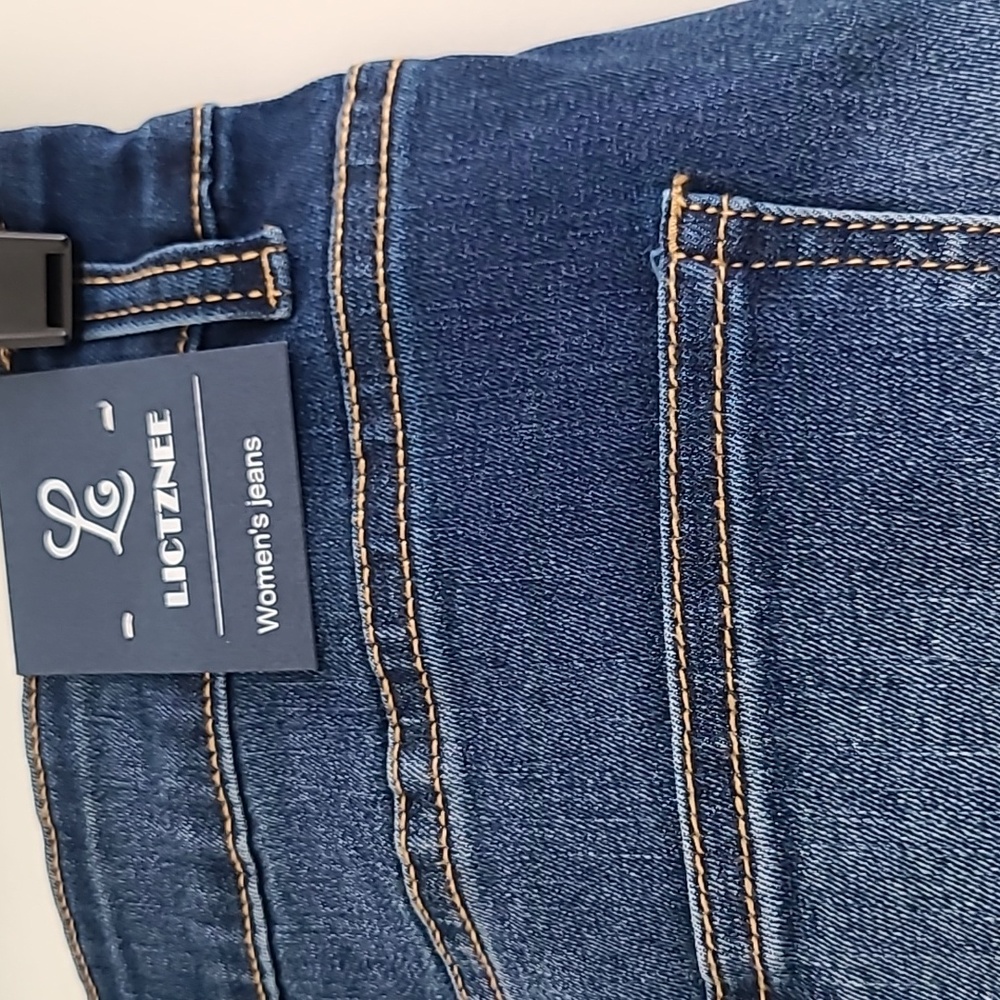 Women's Mid Rise Skinny Jeans Ripped Stretch Jeans Boyfriend Distressed - Picture 6 of 11